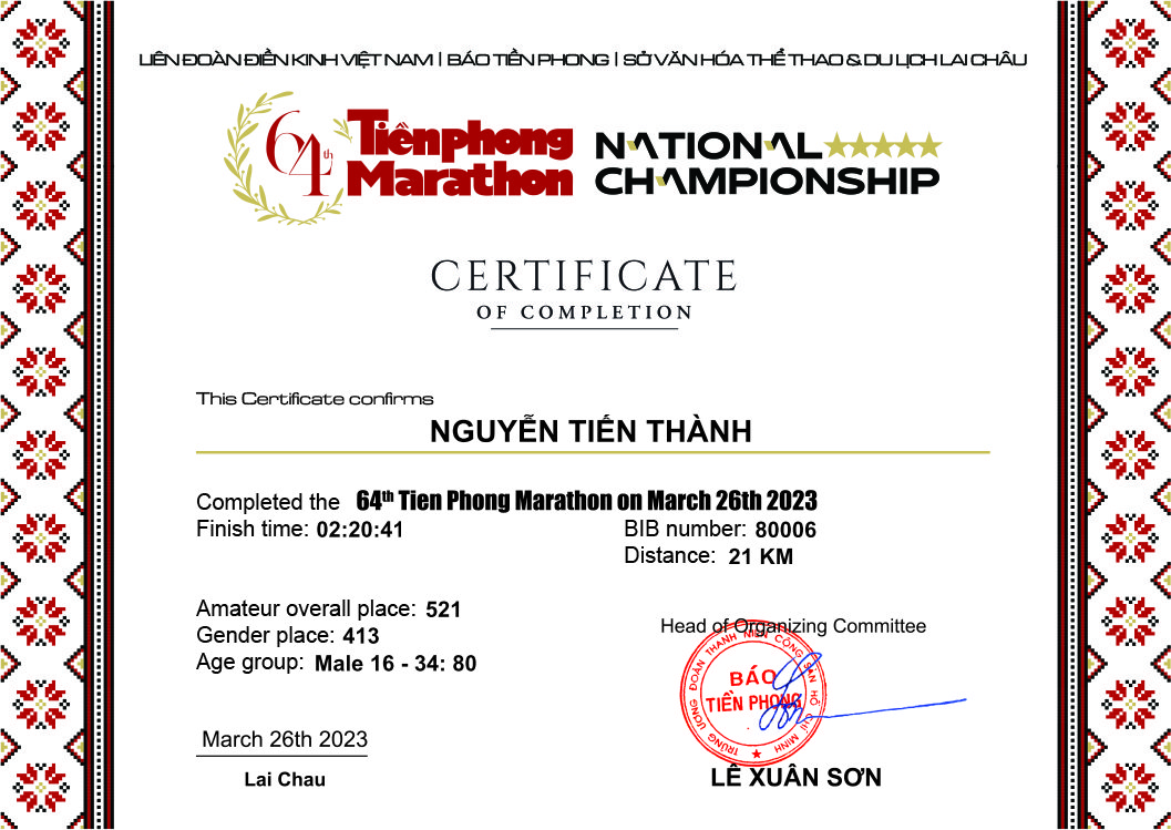 80006 - Nguyễn Tiến Thành